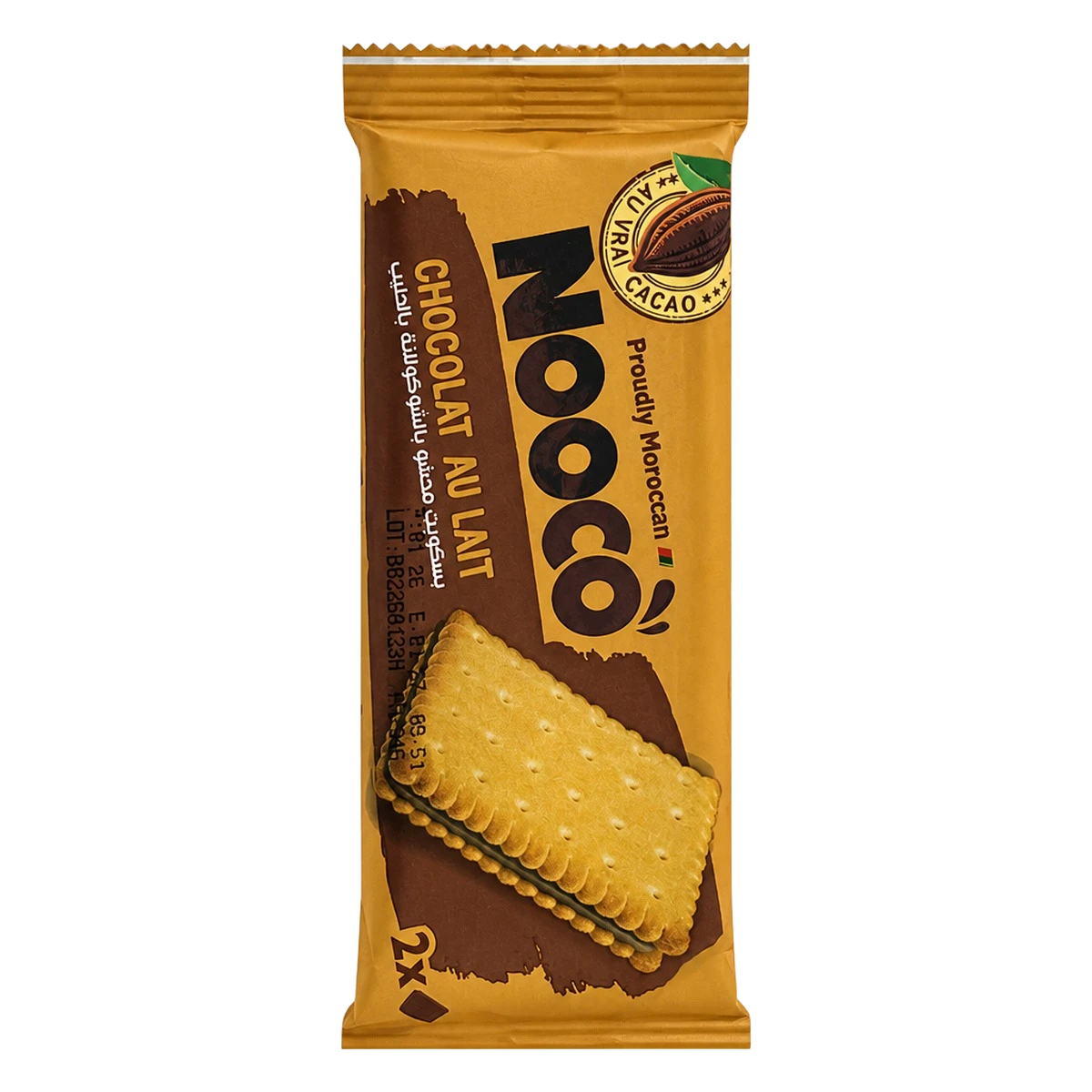 Nooco - Biscuit fourré au chocolat au lait