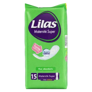 Lilas - Serviettes hygiéniques Maternité Super flux abondants
