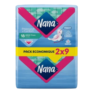 Nana - Serviettes hygiéniques Maxi Long 7 mm flux abondant
