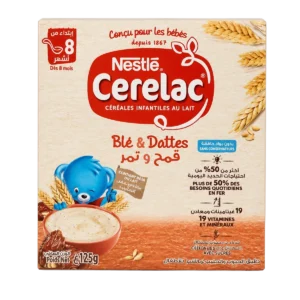 Nestlé — Cerelac Céréales infantiles au lait blé et dattes — 125 g