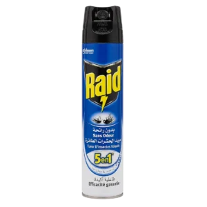 Raid - Insecticide aérosol sans odeur contre insectes volants 5 en 1