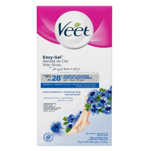 Veet - Bandes de cire Easy-Gel pour jambes et corps peaux sensibles