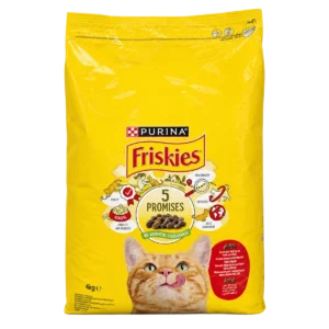 Purina — Friskies Croquettes pour chat adulte au bœuf