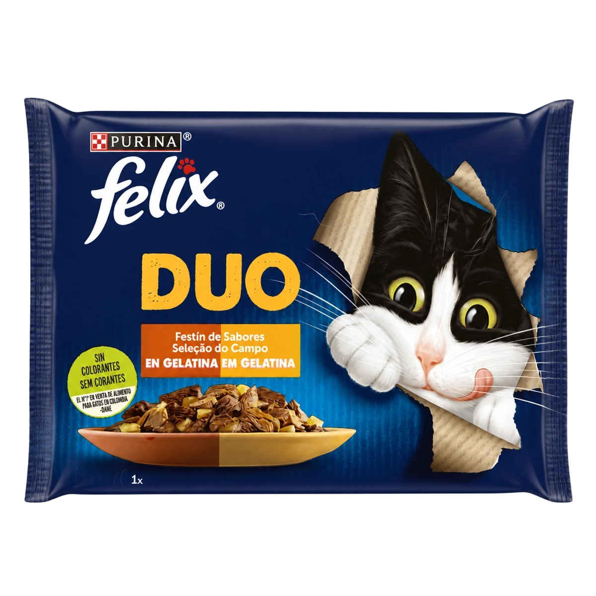 Felix — Aliment complet pour chats adultes Duo Festin de saveurs en gelée — 4x85 g