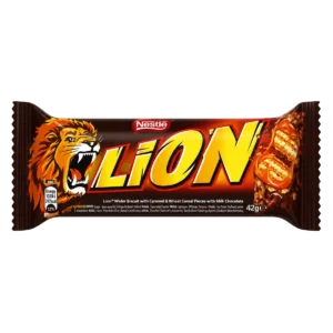 Lion - Barre chocolatée gaufrette caramel et céréales