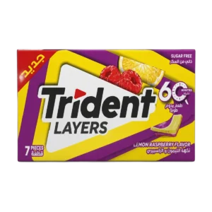 Trident - Chewing-gum sans sucres Layers citron et framboise