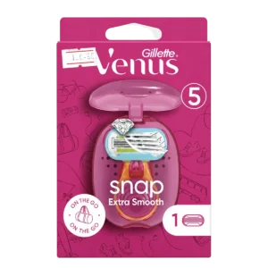 Gillette Venus - Rasoir femme Snap Extra Smooth avec mini manche et étui de voyage