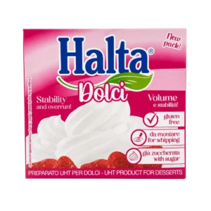 Halta - Crème végétale UHT sucrée à monter pour desserts