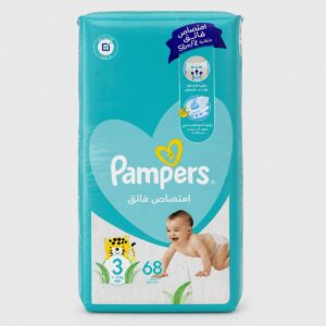 Pampers - Couches bébé Ultra Absorbant SlimFit taille 3 Midi 6-10 kg x68