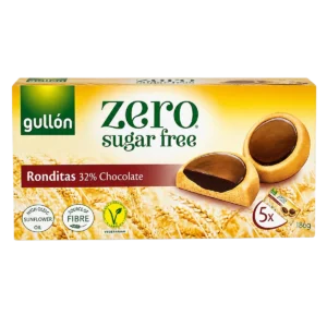 Gullón - Biscuits Ronditas enrobés de chocolat noir 32% sans sucres
