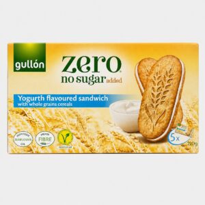 Gullón - Biscuits sandwich fourrés saveur yaourt aux céréales complètes sans sucres ajoutés