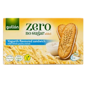 Gullón - Biscuits sandwich fourrés saveur yaourt aux céréales complètes sans sucres ajoutés