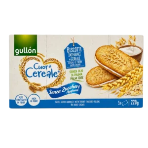 Gullón - Biscuits sandwichs intégraux aux céréales fourrés crème goût yaourt sans sucres ajoutés