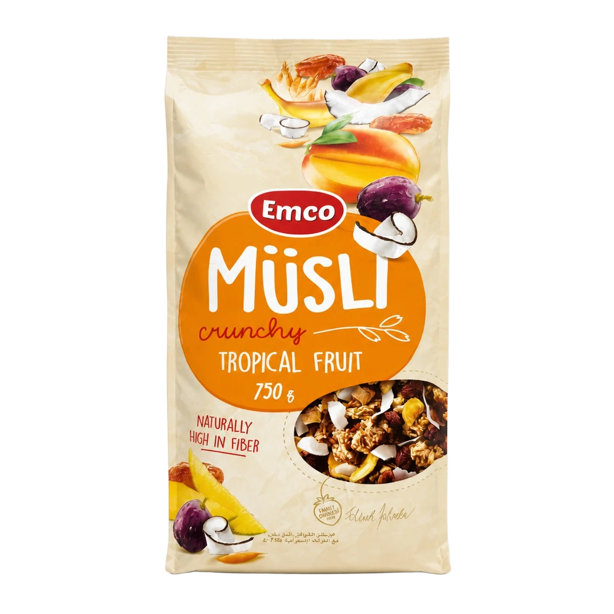 Emco — Muesli croustillant aux fruits tropicaux — 750 g