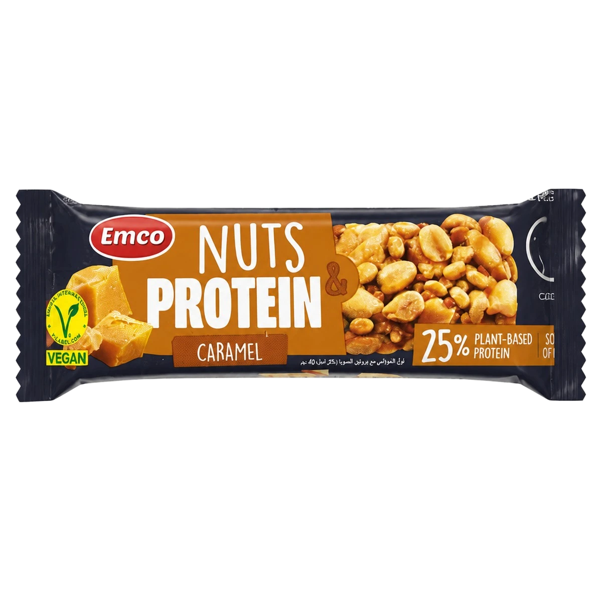 Emco — Barre aux noix et protéines au caramel — 40 g