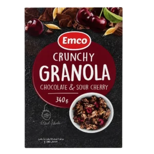 Emco — Granola croustillante chocolat et cerise acidulée — 340 g