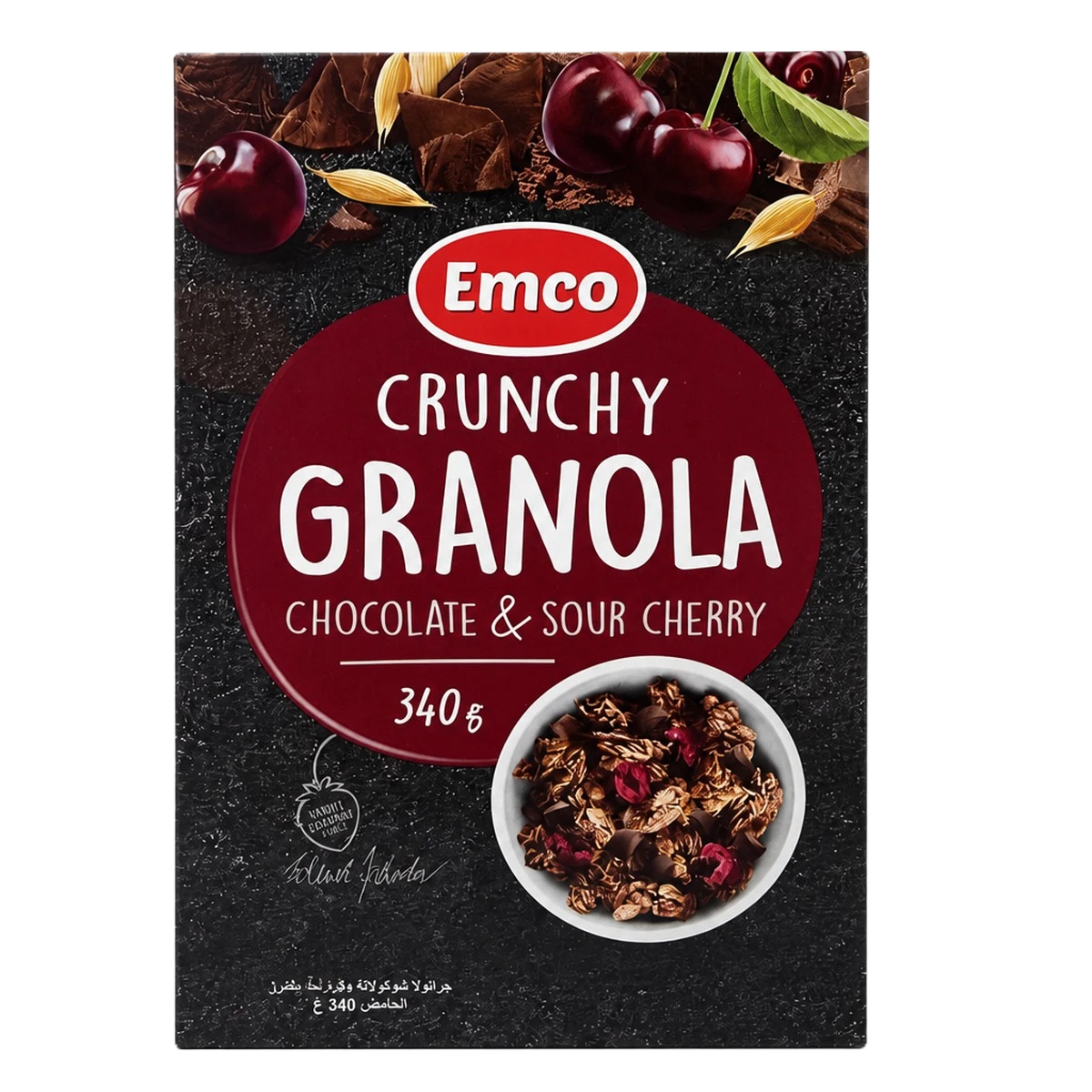 Emco — Granola croustillante chocolat et cerise acidulée — 340 g