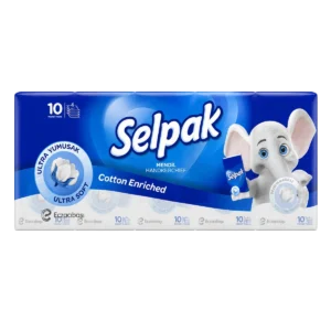 Selpak - Mouchoirs de poche Ultra Soft Cotton Enriched 4 plis