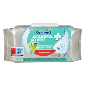 Ultra Compact - Lingettes humides antibactériennes citron