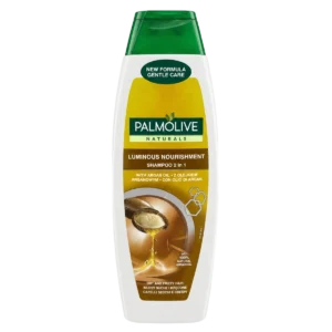 Palmolive - Shampoing 2 en 1 Luminous Nourishment à l’huile d’argan pour cheveux secs et frisottés