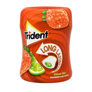Trident - Chewing-gum sans sucre fraise et citron vert Long Lasting
